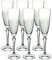 Bohemia Weingläser Rotweingläser Sektglas Sektgläser Whiskyglas Wassergläser Kristall Glas Model Elisabeth matt schliff 6er Set (Sektgläser 200 ml)