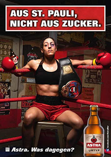 ASTRA Bier Werbung/Reklame Plakat DIN A1 59,4 x 84,1cm Aus St. Pauli, Nicht aus Zucker, kultiges Poster aus St. Pauli