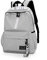 Asge Rucksack College School Rucksack Unisex Laptop-Rucksack Damen Teenager Mädche Schulrucksack Wasserdicht Camping Jungen Daypack (Grau)