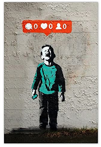 H2955 Wandtattoo, Motiv: Banksy Like 62 x 93 cm