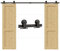 TSMST 274CM/9FT Sliding Barn Door Hardware Kit Track Roller Closet Accessory for Double Door