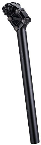 BBB Cycling ActionPost Sattelstütze Gefedert | Fahhrad Sattelstange für Rennrad, MTB und E-Bike | Sattelstütze 27.2 mm Extra Lang 400 mm | Schwarz | BSP-42