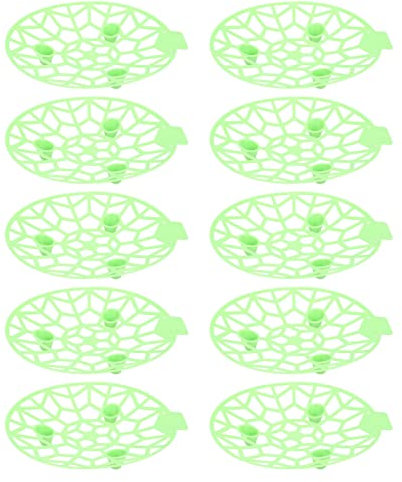 10 Stück Melonen-Stützständer, Obstwiegen, Spalier, Pflanzen, Melone, Stützkäfige, Kürbisstütze für Wassermelonen, Cantaloupe-Kürbisse, Erdbeeren(Grün)