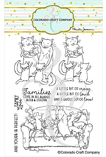 COLORADO CRAFT COMPANY AJ632 Colorado transparenter Stempel Lve, Family Love von Anita Jeram