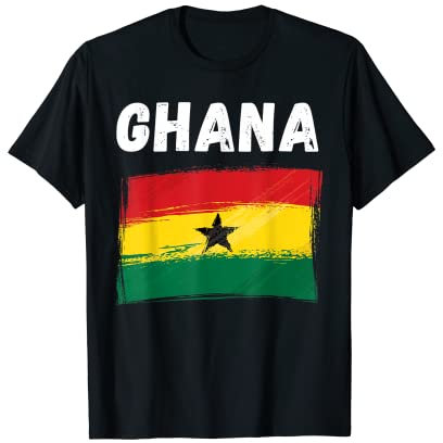 Ghana Flag Holiday Vintage Grunge Ghanaian Flag T-Shirt