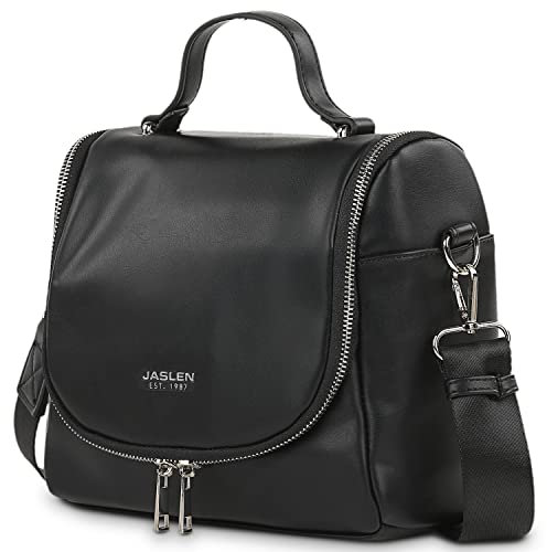 Jaslen - Bolsa Termica Porta Alimentos - Bolsa Comida Trabajo. Bolsa Nevera Porta Alimentos - Bolsa Comida. Bolsa Nevera. Bolsa Termica Comida. Fiambreras, Negro