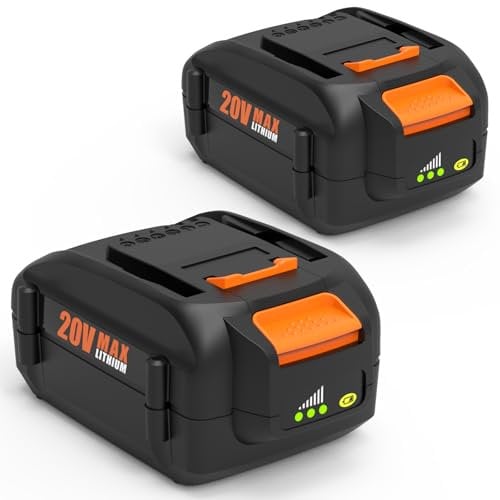 Bakipante - 2 Pack 20V 6.5Ah Lithium Battery for W0RX 20V Power Bank ShareWA3575 WA3525 WA3578 WA3520 WA3742 WG155s WG251s WG890 WG891 for W0R891X 20V V V Max Max