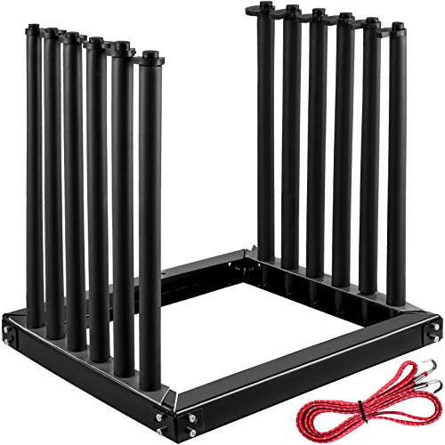 VEVOR Rack à Pare-brise 5 Places, Support de Pare-brise pour Camion en Acier, Support de Vitre Automobile de 61 cm de Hauteur, avec Coussinet en PVC et Rembourrage en Mousse, pour Transport du Verre