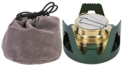 OKJHFD Esterno Portatile Ultra, Leggero Mini Cottura Spirito Combustore Fornello a Combustibile per Alcol BBQ Campeggio per Escursionismo Zaino in Spalla Picnic(Verde)