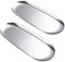 Lot de 2 Plateau Ovale Argenté en Acier Inoxydable – Finition Miroir – Rangement et Décoration pour Bijoux, Maquillage, Cosmétiques, Salon, Entrée, Salle de Bain
