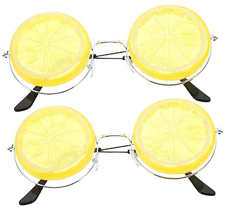 ABOOFAN 6 Stk Transparente Gläser Partybrillen Transparente Sonnenbrille Shutter-brille Pool-sonnenbrille Jalousien Getönte Gläser Obst-sonnenbrille Sommer Brille Kind Spielzeug Zitrone