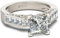 Jeulia Damen Eternity Diamant Verlobungsring: Sterling Silber Prinzess-Schliff 4-Prong Zirkonia Ringe Anniversary Unendlichkeit Schmuck mit Geschenk Box (56（17.7）, Silber-1)