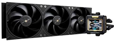 Thermalright FW360 Black CPU AIO Cooler,PC 360 Specification Water Cooler System,IPS LCD Screen with 320*240 Resolution,for AM5&Intel LGA1700/1851,High Performance Pump,Comes with 2.4-inch LCD Display