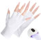 ACWOO UV Gloves for Gel Nails, 1 Pair UV Protection Gloves for Manicures, Anti UV Gloves for Nail Lamp Manicures Dryer, Nail Skin Care Fingerless UV Protection Gloves Protect Hands from UV Harm