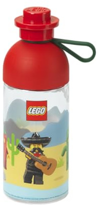 LEGO Hydration Bottle, Kids Drinks Bottle, 500ml Transparent Mexico, Water Bottle, Drinking Bottle for Toddlers, Dishwasher Safe, Reusable Sports Bottle