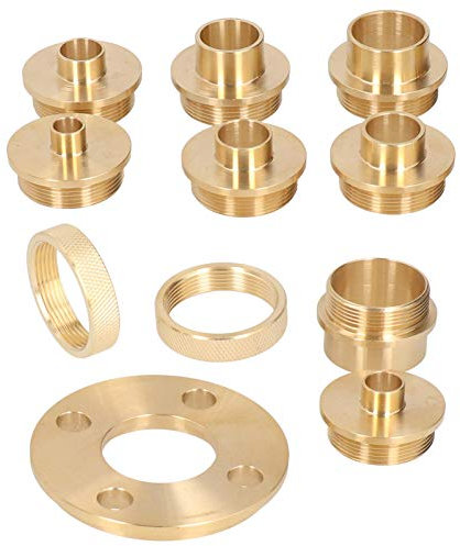 Brass Router Bushing Set, 11Pcs Router Template Guide Set Brass Template Router Guides Kit with Lock Nut Adapter for Router Accessory