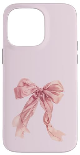 iPhone 14 Pro Max Baby Pink Bow Cute Coquette y2k Clean Girl Aesthetic Women Case