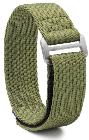 watchdives Nylon-Uhrenarmband, Klettverschlüsse, Einteiliges Uhrenarmband 20mm 22mm, Sportuhrenarmbänder für Männer und Frauen Passend für 6,3-9,0 Zoll Handgelenk