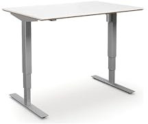 kaiserkraft | Schreibtisch Atlanta Trend | elektrisch höhenverstellbar | gerade | BxT 120x80 cm | weiß/Silber