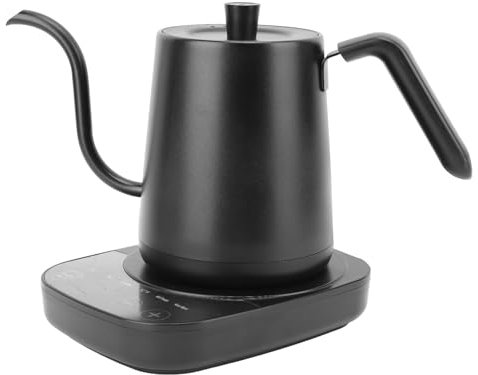 Hervidor Eléctrico con Cuello de Cisne de 800 Ml, Hervidor de café para Verter, Caldera de Agua Caliente con Control de Temperatura para Verter sobre té, Tetera de Calentamiento