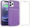 HETP Cover Batteria per iPhone 12/12 Pro (6,1), 10800mAh Cover Ricaricabile Custodia Batteria Cover Caricabatterie Portatile Battery Case, Batteria Ricaricabile Estesa per iPhone 12/12 Pro - Viola
