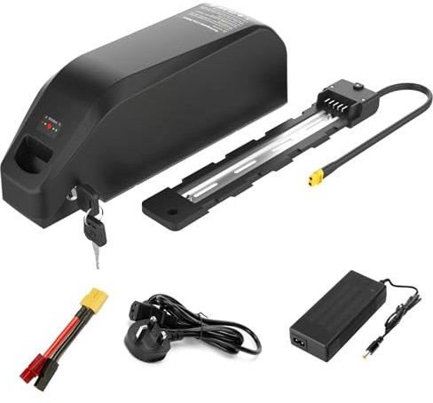 Yasco UK Warehouse 48V Ebike Battery Down Tude Lithium Battery for Electric Bike Conversion Kit (48v 25Ah (0-1500w))