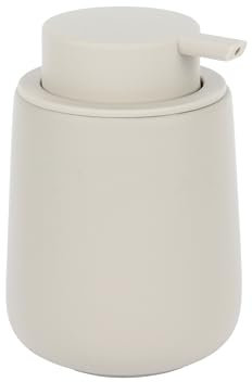 Axentia Mondra Bad Serie Keramik Seifenspender, Softtouch Oberfläche, 300ml, Pflegeleicht, In 4 Farben: Dunkelblau, Taupe, Schwarz, Off-White - Zeitloses Design für Moderne Badezimmer (Taupe)