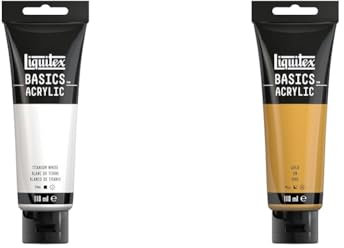 Liquitex 8870032 Basics - Peinture acrylique, peinture artistique monopigmentée & 8870020 Basics - Peinture acrylique, peinture artistique monopigmentée