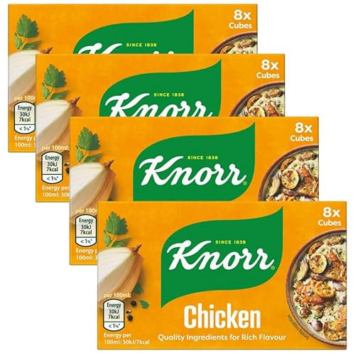 Stock Cubes & Pots Bundle with Knorr Chicken Stock Cubes (8x10g) - 4 Pack | Chicken Stock Cubes.