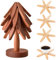 Dessous De Plat De Cuisine en Bois, Dessous De Plat Pliable en Forme d'arbre pour Casseroles Et Poêles Chaudes Bouilloires Théière Marmites, Décoration pour Maison Noël (D 4 étages)