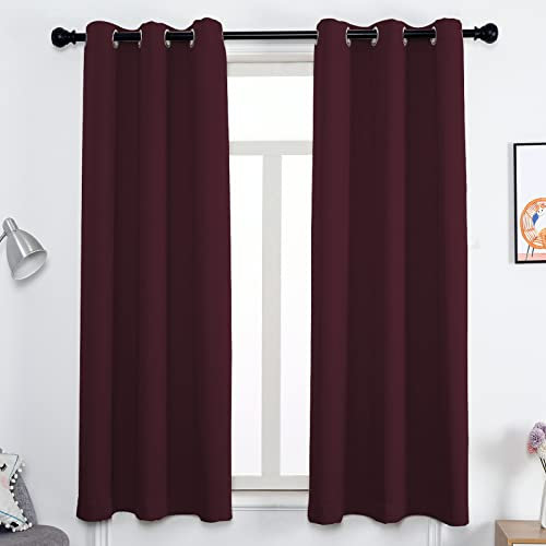 Verdunklung Thermo Ösenvorhang für Kälte- und Wärmeisolierung 75%95% Blickdicht Dekoschal mit Hitzeschutz Winter Sommer 150x140.0 cm Lila Violett 1 Stück