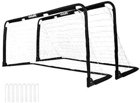 VirtuFit Klappbares Fußballtor - Panna-Tor - 150x60 cm (Set von 2) - schwarz