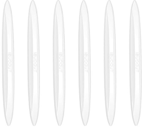 Generic 6 Pcs Car Door Edge Protector, Anti-rub Decorative Strip, Carbon Fiber Texture, White, Silicone, Universal Fit, Door