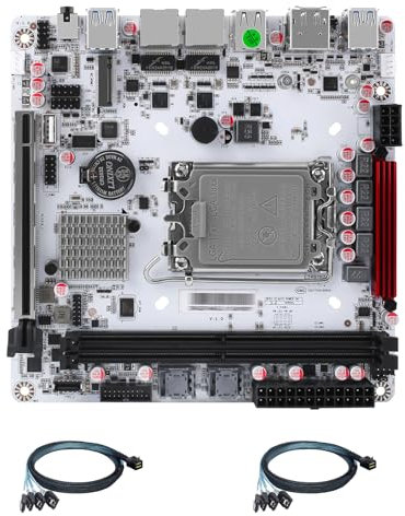 Q670 Pro 8-Bay Mini-ITX NAS Motherboard: LGA1700 for 12th/13th/14th Gen Intel CPUs, 8 SATA 3.0, 3 M.2 NVMe, 2.5G vPro NIC, Dual DDR5 Slots, USB3.2, Dual 4K@60Hz Display (Q670+ 2X SFF-8643)