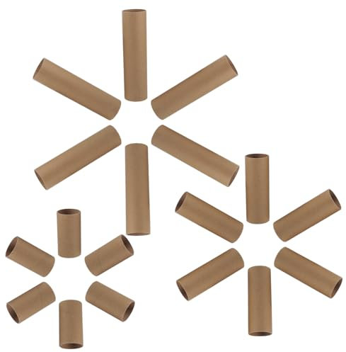 KOCKSHION 18 STK Handgeschöpftes Papierrohr Pappröhren zum Basteln Rohrposter Mini Karton bastelmaterial Papierrolle für Weihnachtsbasteln Papierröhrchen runde Papierröhren Black