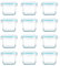 Mini Glass Food Storage Containers - 12 Pack 160 ml Small Square Glass Jars with Locking Lids - Airtight Food Containers - Freezer, Microwave, Dishwasher Safe