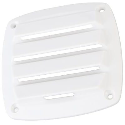 SIXRUN Lüftungsgitter, 4 Zoll, für Wohnmobile und Wohnwagen, mit Insektenschutz, Weiß