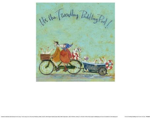 Sam Toft It´s The Travelling Planschbecken Druck (30 x 30 cm) (mehrfarbig), Mehrfarbig, 30cm x 30cm