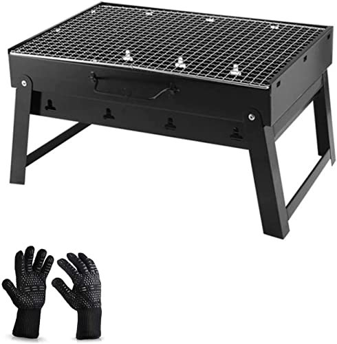 Barbecue Holzkohlegrill Outdoor Indoor Barbecue Holzkohlegrill Barbecue Grill Tragbarer BBQ Holzkohlegrill Smoker Grill zum Kochen im Freien Camping Wandern Picknicks