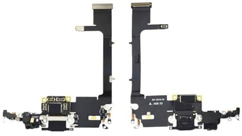 Charging Port Connector Headphone Flex Cable Module Replacement Compatible with iPhone 11 Pro 5.8 inch (Black)