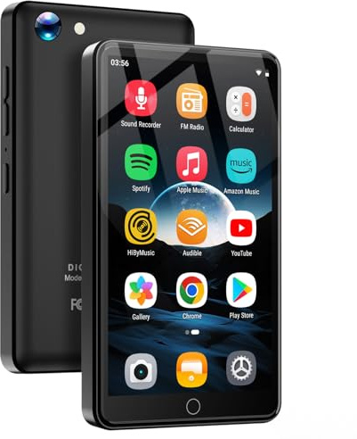 Lecteur MP4 4,02 Pouces avec Bluetooth et WiFi, Lecteur MP3 Android 80 Go avec Haut-parleurs, Lecteur de Musique pour Enfants avec Appareil Photo 13 MP, Lecteur de Musique avec Spotify, Play Store