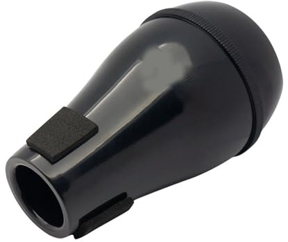 Walfront Posaunendämpfer, Leichter ABS-Übungsdämpfer-Schalldämpfer, Ideal für Alt- und Tenorposaunen, für Ruhige Übungsstunden (BLACK)