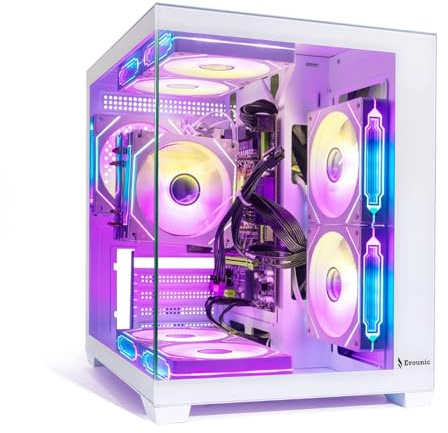 4K Gaming PC Desktop,Ryzen 5 5500 Up to 4.2GHz,16GB DDR4 RAM,GT1030 Graphics Card,1TB SSD Storage, 650W Power Supply,Windows 11 Pro - High Performance Computer for Gaming, Work, Study and Daily Use