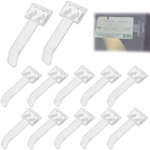 JYXNU 12 Pièces Porte Carte Pare Brise Transparent Support de Ticket de Parking Auto Adhésif Clip pour Support Carte VTC Macaron VTC et Support Carte Handicapé Pare Brise Voiture