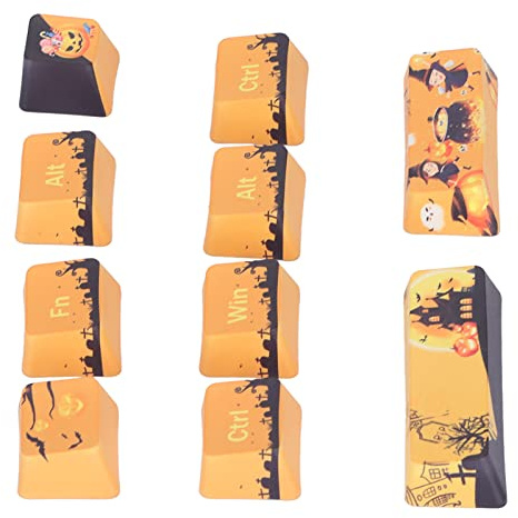 Picysa Halloween-Tastenkappen aus PBT mit Thermo-Sublimation mit OEM-Höhe, verbesserte Haltbarkeit und einfaches Tippen für die meisten mechanischen Tastaturen, personalisieren Sie Ihre Tastatur
