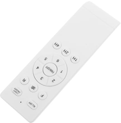jojofuny Control y Temporizador 6 Velocidades para Ventilador de Techo Compatible Material Plástico Blanco, 433 Mhz Lámparas de Techo