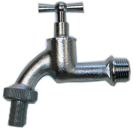 Sirocco Messing Fitting Auslaufventil, 3/4 Zoll mit Knebel / Schlauchver.