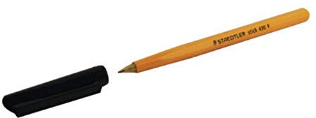 STAEDTLER – Stick 430 – Kugelschreiber feine Spitze schwarz / gelb, 10 Stück (1er Pack)