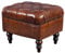 Lederhocker Dover im Chesterfield-Look Sitzhocker Vintage-Cigar