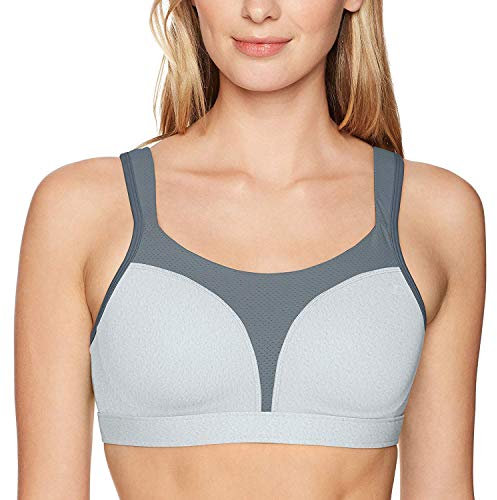Champion Damen Spot Comfort Full Support Sports Bra, Oxford Heather/Medium Grey, 90E
